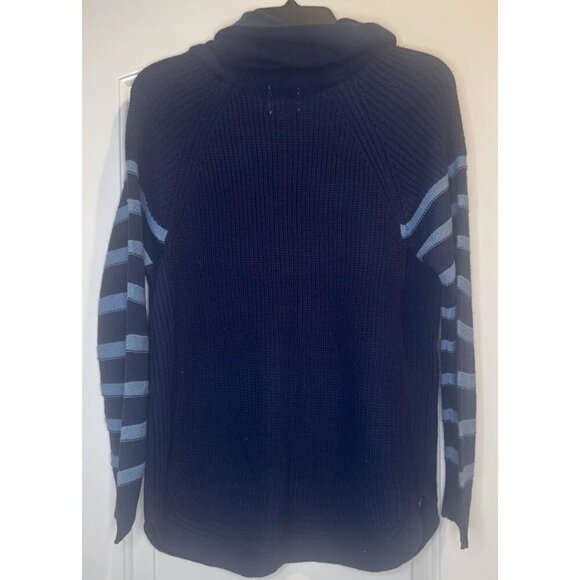 St Johns Bay Women’s Blue Pullover Sweater Cowl Neck Drawstring Pockets Sz M NEW - Picture 4 of 10